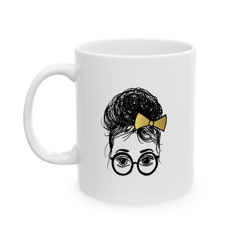 Ashley - Girls in Glasses Illustration Coffee Mug (11oz & 15oz)