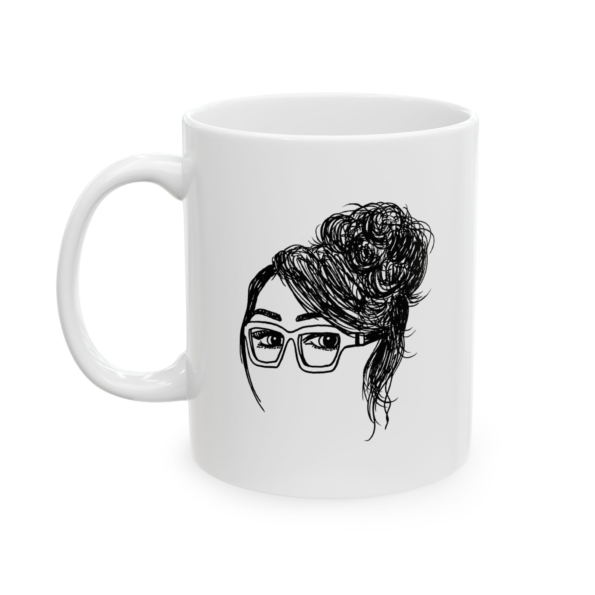 Nicole - Girls in Glasses Illustration Coffee Mug (11oz & 15oz)