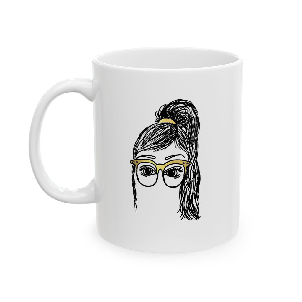 Tara - Girls in Glasses Illustration Coffee Mug (11oz & 15oz)