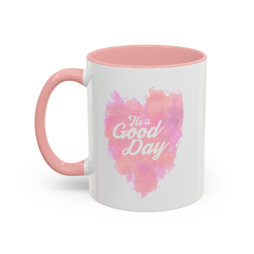Good Day Pink Accent Coffee Mug (11/15oz)