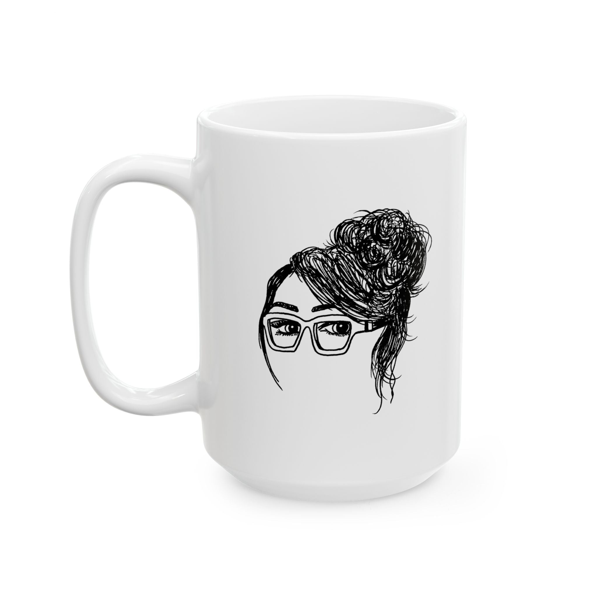 Nicole - Girls in Glasses Illustration Coffee Mug (11oz & 15oz)