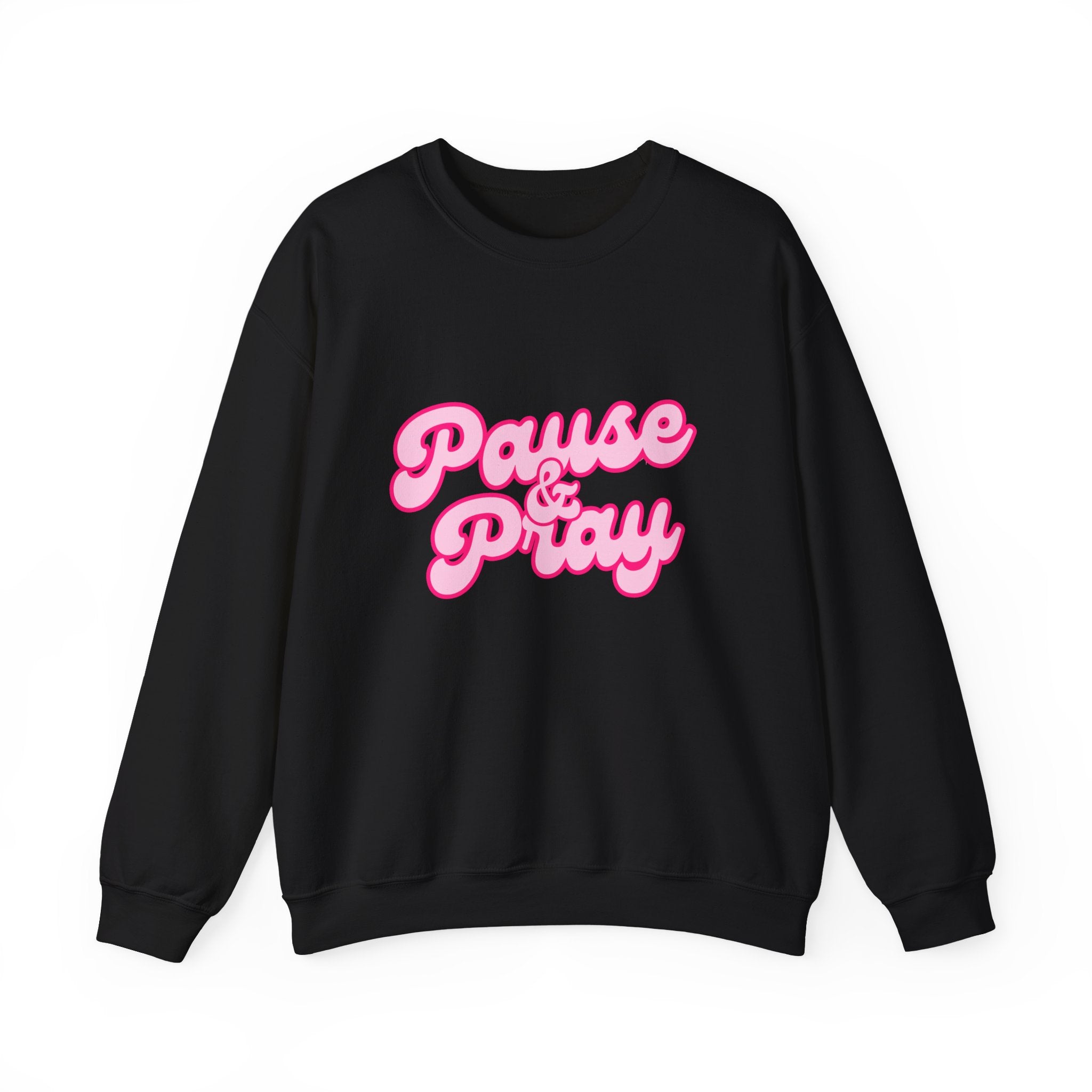 Crewneck Sweatshirt — "Pause & Pray" Christian Sweatshirt
