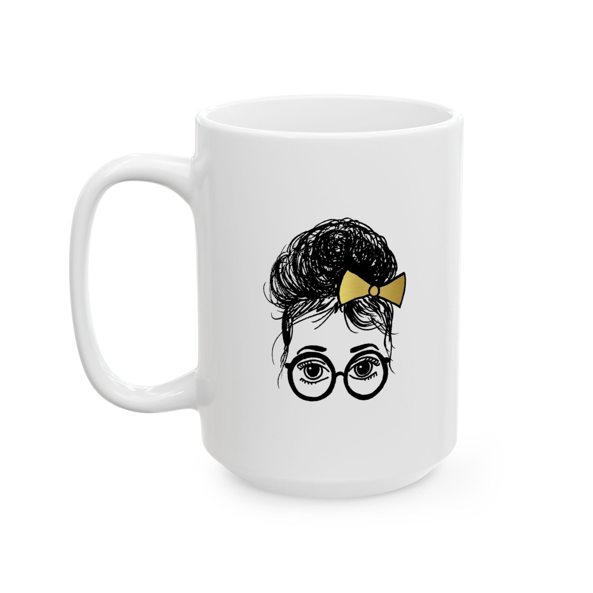 Ashley - Girls in Glasses Illustration Coffee Mug (11oz & 15oz)