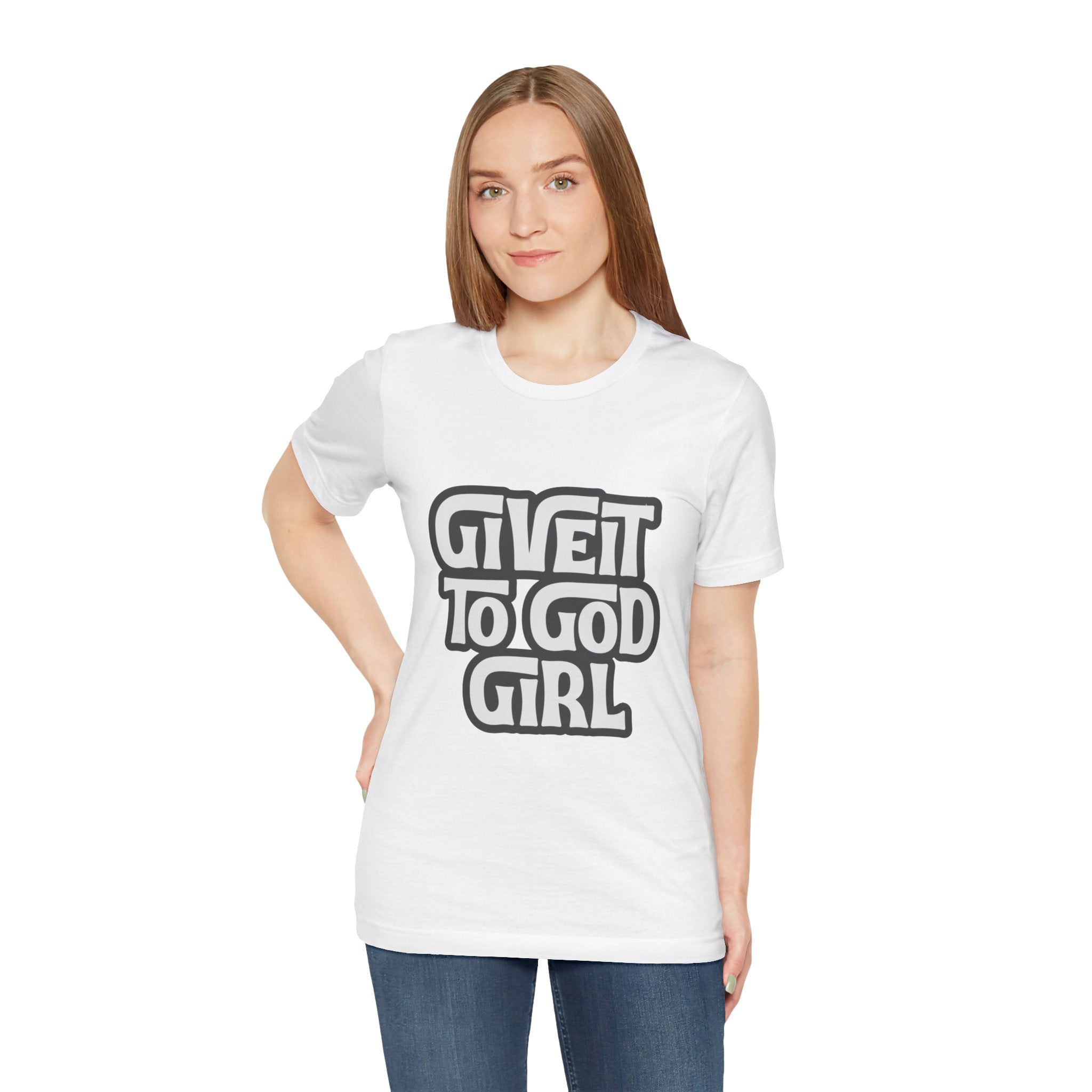 Give It To God Girl Tee — Inspirational Retro Script Christian T-Shirt