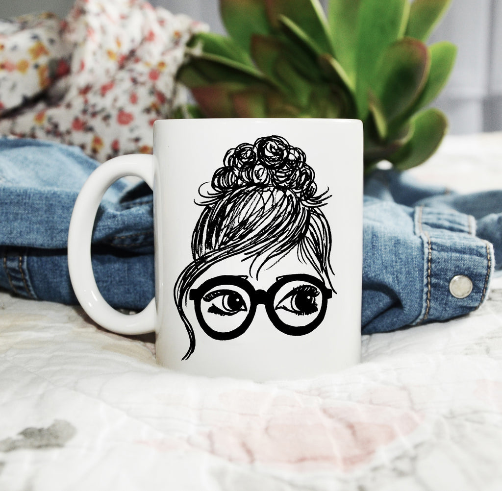 Bridgette - Girls in Glasses Illustration Coffee Mug (11oz & 15oz)