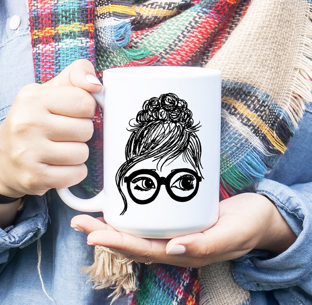 Bridgette - Girls in Glasses Illustration Coffee Mug (11oz & 15oz)