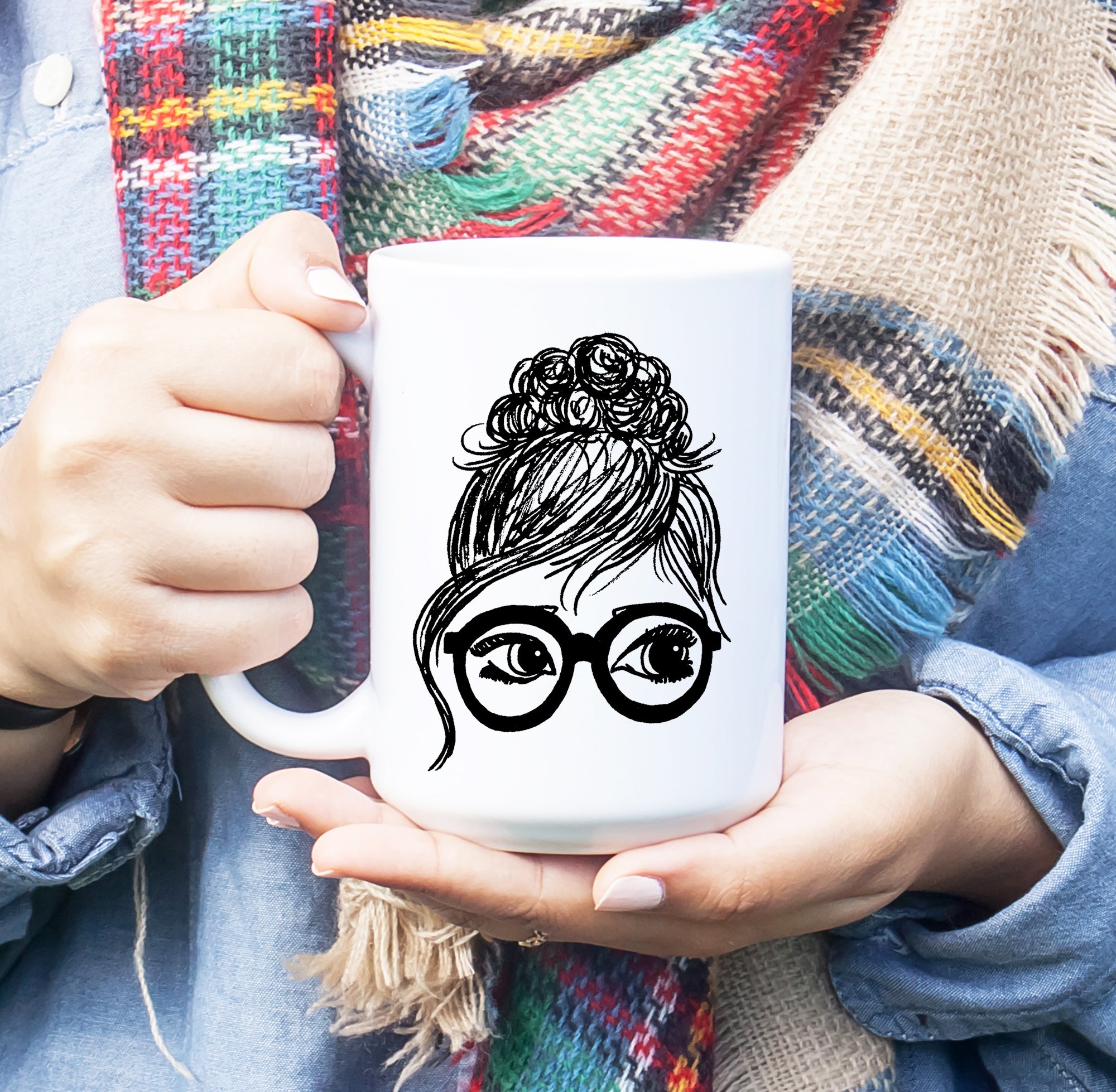 Bridgette - Girls in Glasses Illustration Coffee Mug (11oz & 15oz)