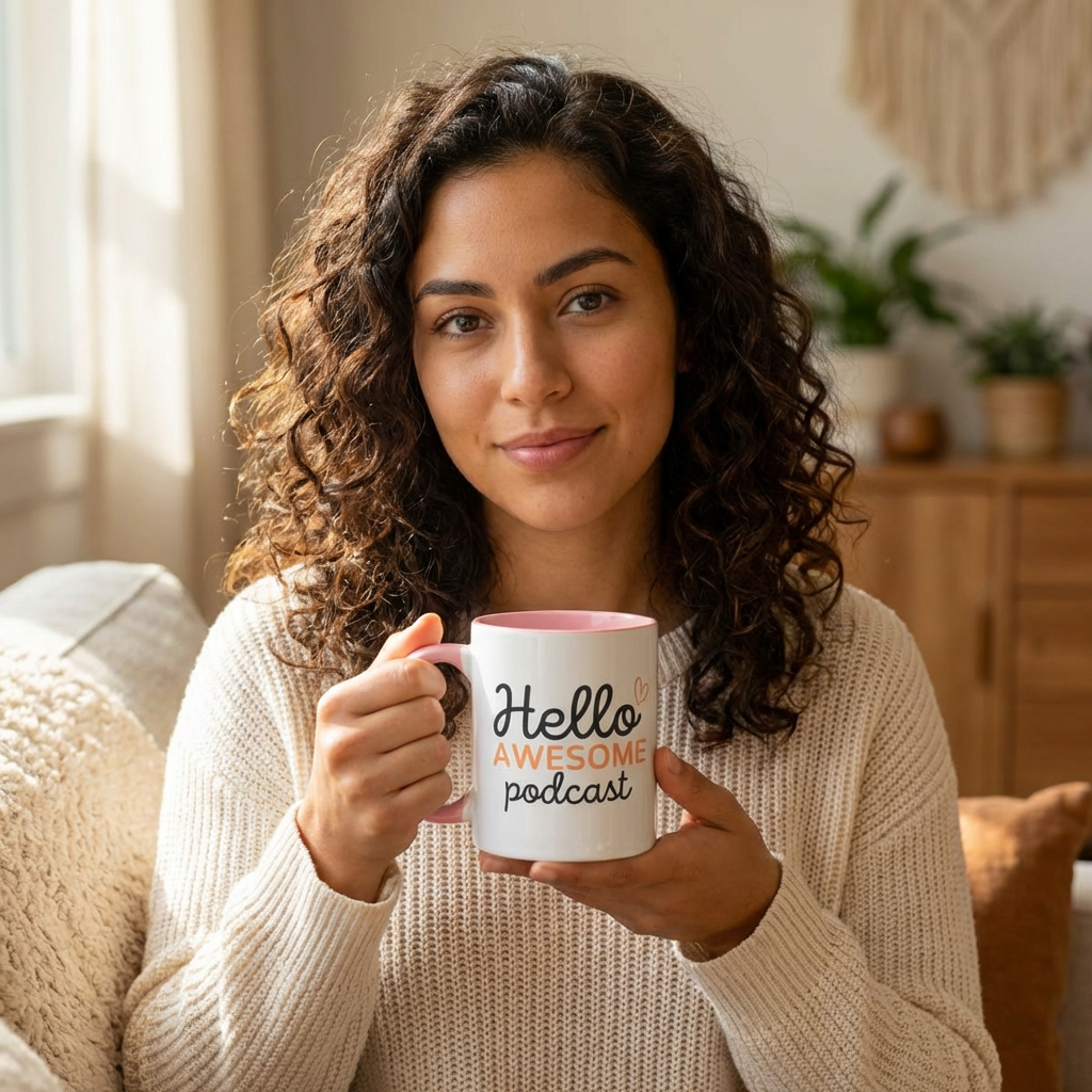 Hello Awesome Podcast - Accent Coffee Mug (11/15 oz)