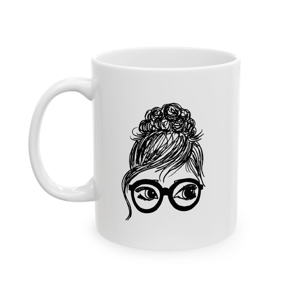 Bridgette - Girls in Glasses Illustration Coffee Mug (11oz & 15oz)