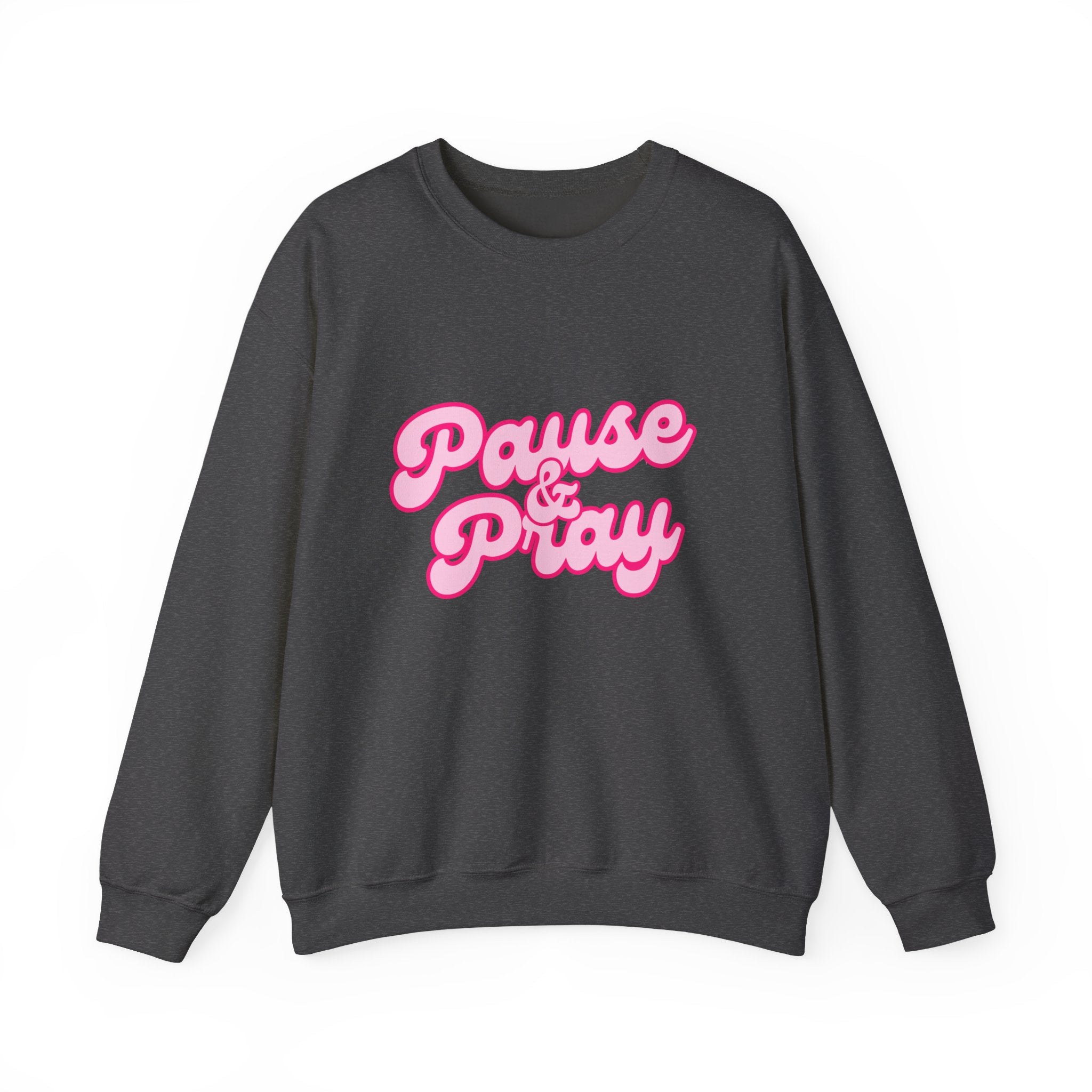 Crewneck Sweatshirt — "Pause & Pray" Christian Sweatshirt