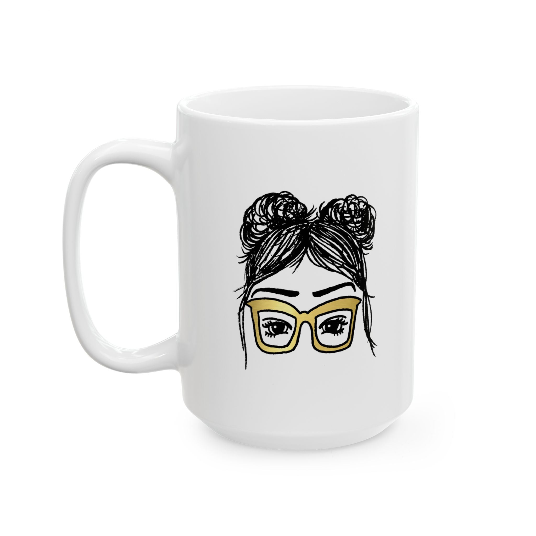 Larissa - Girls in Glasses Illustration Coffee Mug (11oz & 15oz)
