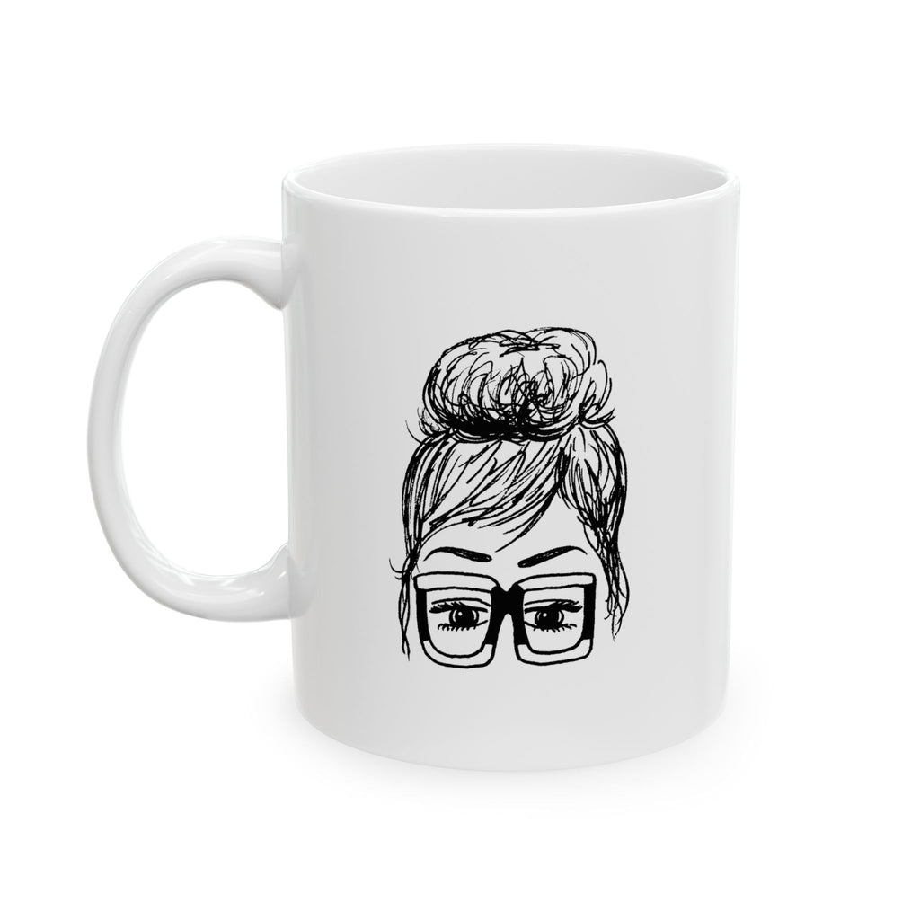 Jackie - Girls in Glasses Illustration Coffee Mug (11oz & 15oz)